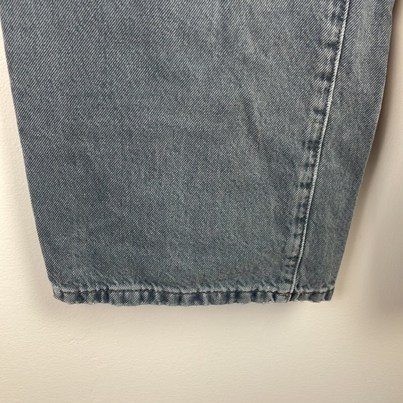 NWT ZARA Tailored Straight Mid Rise Worn Grey Jean SZ USA 6 EUR 38 Baggy - Picture 7 of 12